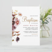 ワイルドフラワーかわいらしブーケガールズバプテスマ 招待状 (スタンド正面)