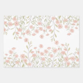 ワイルドフラワーかわいらしラッピング紙シート ラッピングペーパーシート (正面)