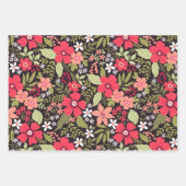 ワイルドフラワーかわいらしラッピング紙セット ラッピングペーパーシート (正面)