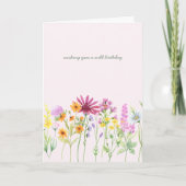 ワイルドフラワーかわいらしワイルド誕生日カード カード (正面)