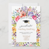 ワイルドフラワーかわいらし春招待状のお知らせ 案内状 (正面)