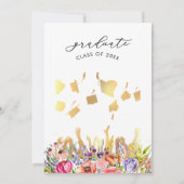 ワイルドフラワーかわいらし春招待状のお知らせ 案内状 (裏面)