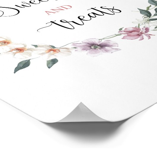 ワイルドフラワーがやってくる 春のベイビーシャワー ポスター (角)