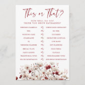 ワイルドフラワーがブライダルシャワーゲームを知る 招待状 (正面)