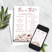 ワイルドフラワーがブライダルシャワーゲームを知る 招待状