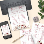 ワイルドフラワーがブライダルシャワーゲームを知る 招待状