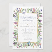 ワイルドフラワーがベイビーシャワー招待状 招待状 (正面)