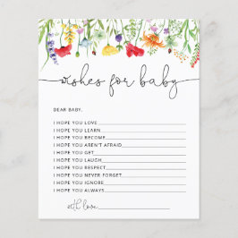 ワイルドフラワーがベビーの赤ちゃんシャワーゲームを望む