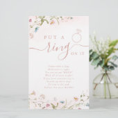 ワイルドフラワーがリングを入れたブライダルシャワーゲーム (スタンド正面)