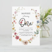 ワイルドフラワーが一歳の誕生日を迎える少女 招待状 (スタンド正面)