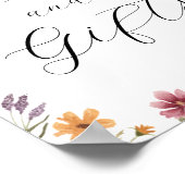 ワイルドフラワーが咲く カードとギフトのサイン ポスター (角)