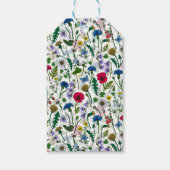 ワイルドフラワーが白いオフ ギフトタグ (正面)