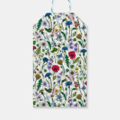 ワイルドフラワーが白いオフ ギフトタグ (裏面)