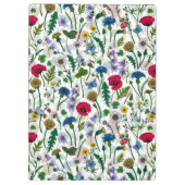 ワイルドフラワーが白いオフ クリップボード (裏面)