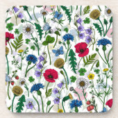 ワイルドフラワーが白いオフ コースター (正面)