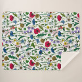 ワイルドフラワーが白いオフ シェルパブランケット (正面(横))