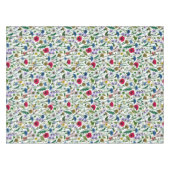 ワイルドフラワーが白いオフ テーブルクロス (正面(横))