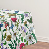 ワイルドフラワーが白いオフ テーブルクロス (インサイチュ)