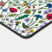 ワイルドフラワーが白いオフ デスクマット (コーナー)