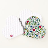 ワイルドフラワーが白いオフ ノートブック (内部)