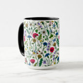 ワイルドフラワーが白いオフ マグカップ (正面左)