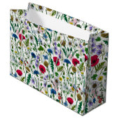 ワイルドフラワーが白いオフ ラージペーパーバッグ (正面アングル)