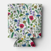 ワイルドフラワーが白いオフ 缶クーラー (正面)