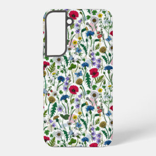 ワイルドフラワーが白いオフ SAMSUNG GALAXY S22+ケース