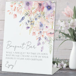 ワイルドフラワーが花束を作るバー 台座サイン