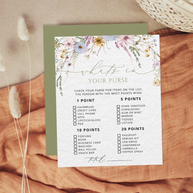 ワイルドフラワーが財布の赤ちゃんシャワーゲームでwhats (クリエイターアップロード済み)