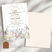 ワイルドフラワーが赤ちゃんシャワーを浴びる途中 招待状