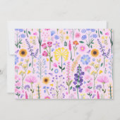 ワイルドフラワーが1枚目の誕生日写真 招待状 (裏面)