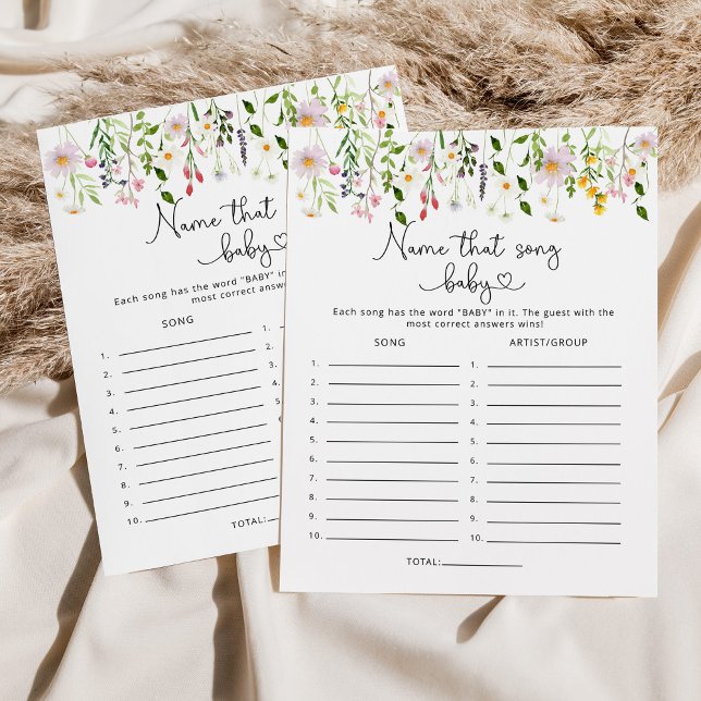 ワイルドフラワーその歌の赤ちゃんシャワーゲームの名前 (クリエイターアップロード済み)