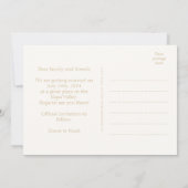 ワイルドフラワーとアイボリーフローラ日付はがきを保存 招待状 (裏面)