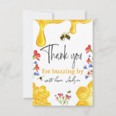 ワイルドフラワーとイエローハニービーウォーターのカラーフローラ サンキューカード (正面)