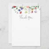 ワイルドフラワーとイチゴありがとう サンキューカード (正面)