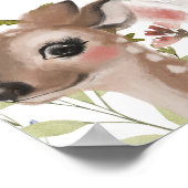 ワイルドフラワーとウッドランド動物の赤ちゃんシャワー ポスター (角)