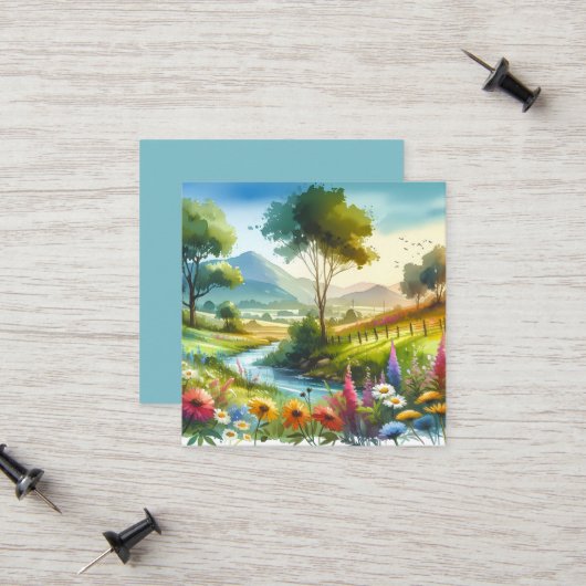 ワイルドフラワーとストリームの春バレー コーリングカード (正面/裏面インサイチュ)