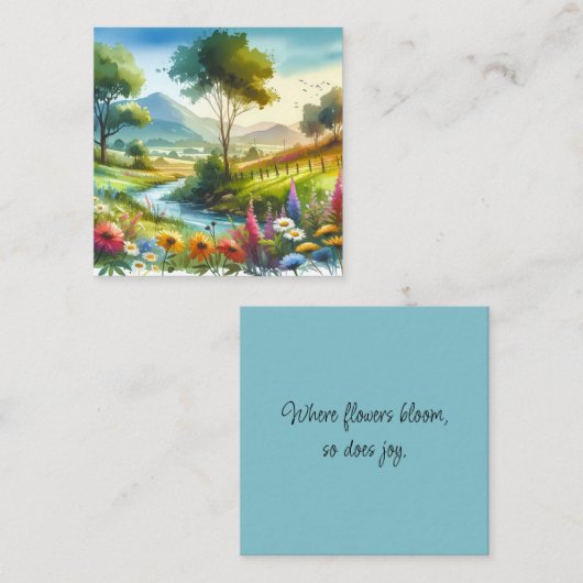 ワイルドフラワーとストリームの春バレー コーリングカード (正面/裏面)