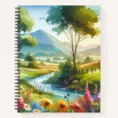 ワイルドフラワーとストリームの春バレー ノートブック (正面)