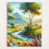 ワイルドフラワーとストリームの春バレー プランナー手帳 (正面)