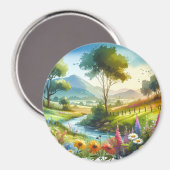 ワイルドフラワーとストリームの春バレー マグネット (正面/裏面)