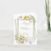 ワイルドフラワーとトンボ 母の日 カード (正面)