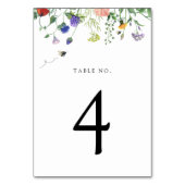 ワイルドフラワーとハチのテーブルナンバー テーブルナンバー (正面)