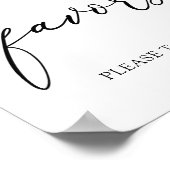 ワイルドフラワーとハチのプレゼントサイン ポスター (角)