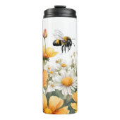 ワイルドフラワーとハニービーウォーターカラー タンブラー (正面)