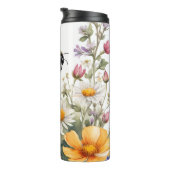 ワイルドフラワーとハニービーウォーターカラー タンブラー (回転右)