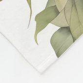 ワイルドフラワーとハニービーウォーターカラー フリースブランケット (角)