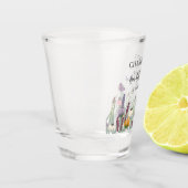 ワイルドフラワーとバタフライのブライズシャワー パーティー ショットグラス (左)