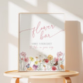 ワイルドフラワーとバタフライフラワーバーブーケの恩恵 台座サイン